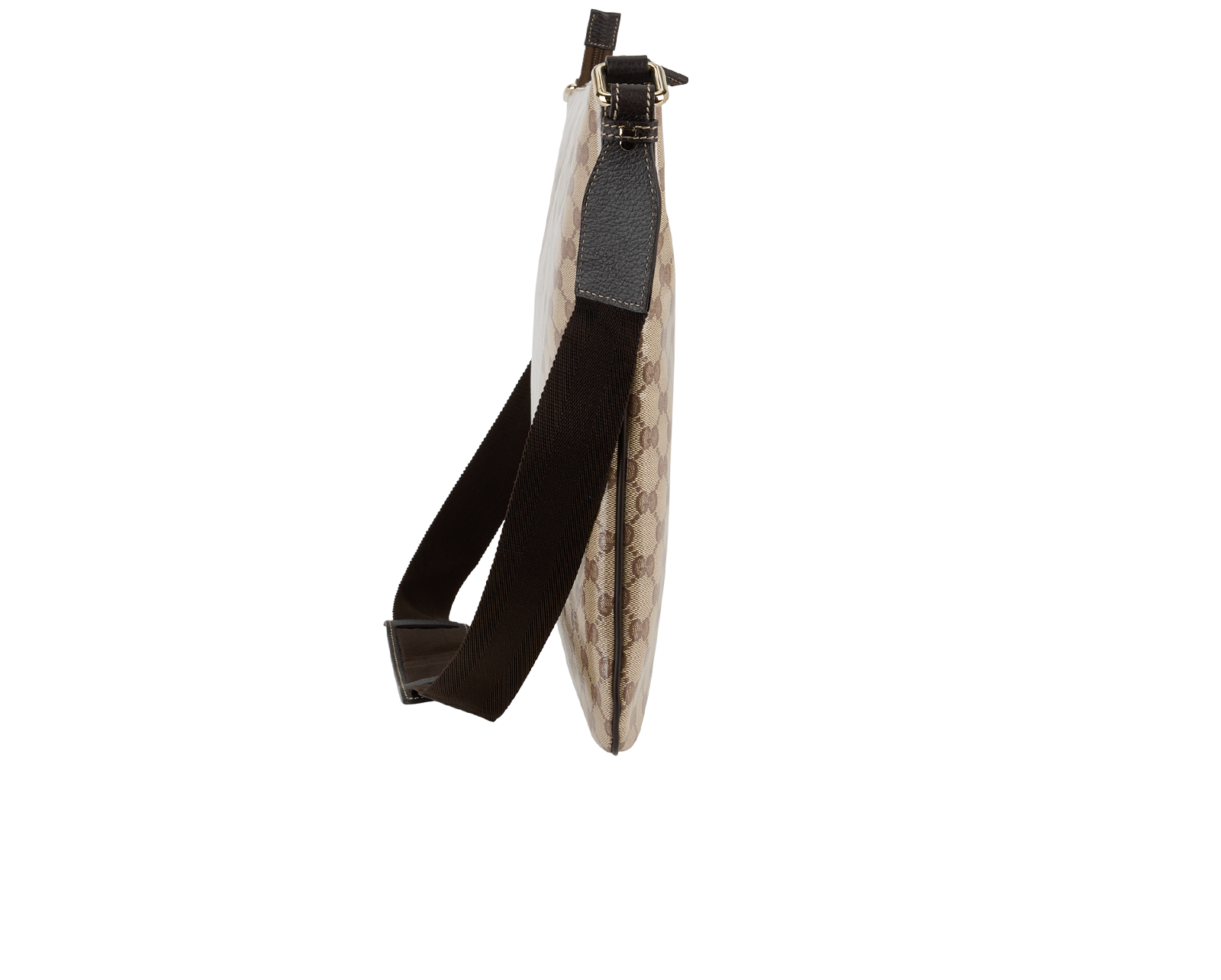 Large Messenger, &pound;550, Handbags, Beige/Brown, Canvas/Leather, Side view